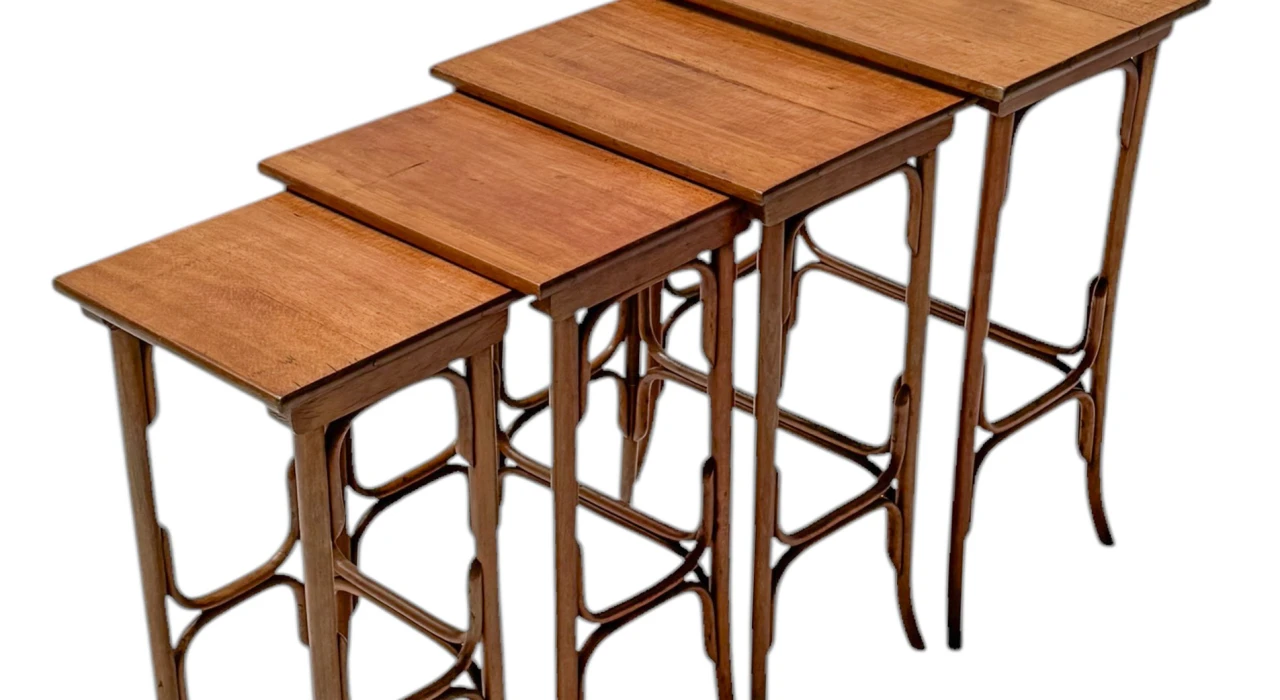 Vienna Secession Bentwood Nesting Tables by Michael Thonet for Thonet, 1900s